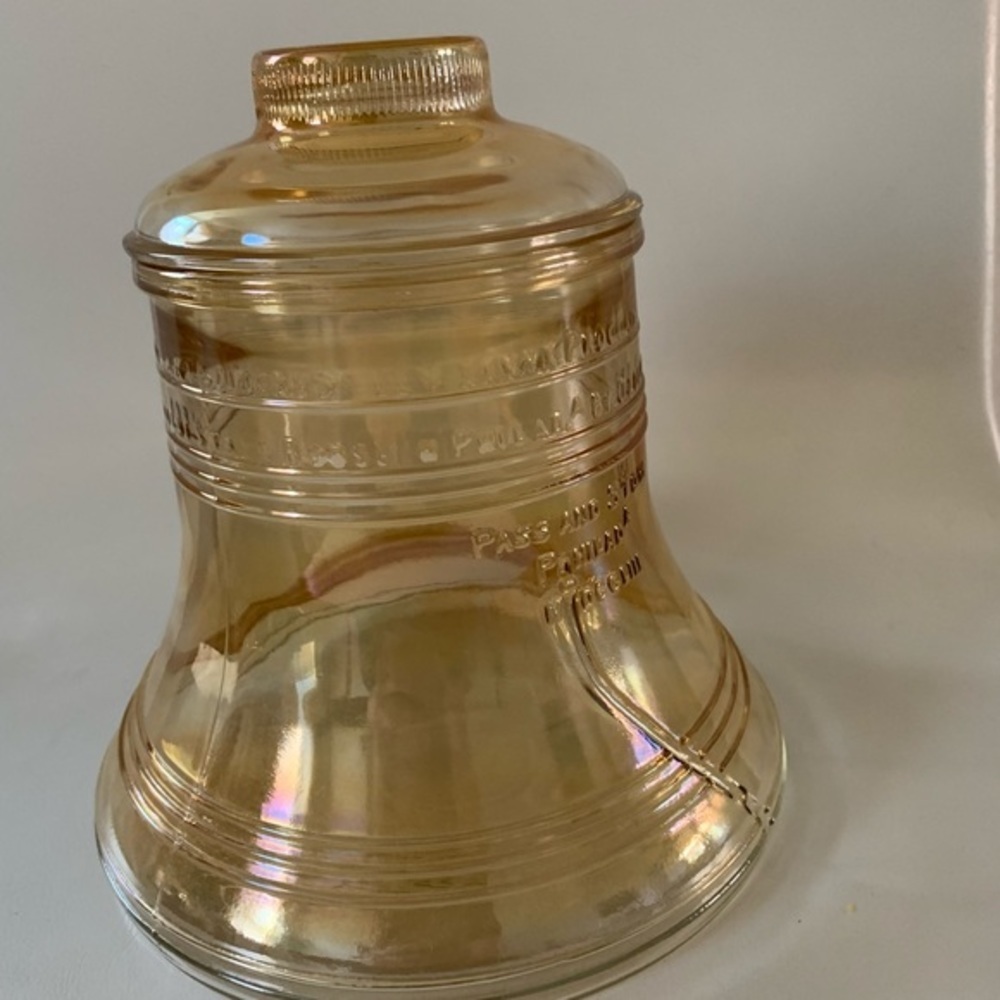 Liberty  Vintage Gold Bell-Shaped Glass Jar